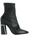 3.1 Phillip Lim Kyoto Leather Sock Boots In Black