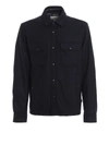 Woolrich Giacca Camicia Trapuntata Alaskan In Lana Riciclata Melton In Dark Grey Melange