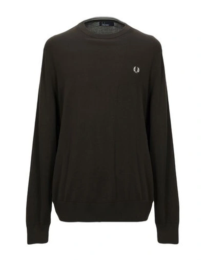 Fred Perry Sweater In Military Green