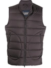 Herno Zipped Padded Gilet In 棕色