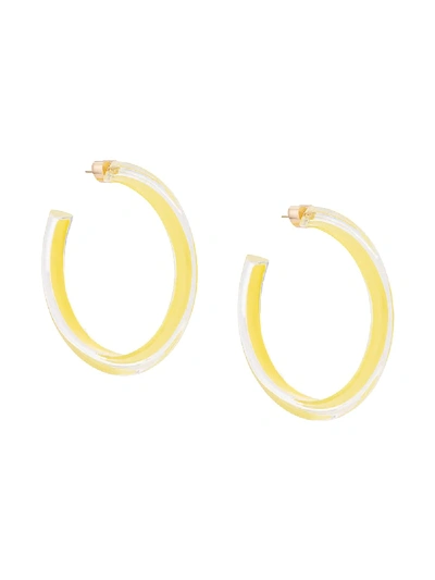 Alison Lou Open Hoop Earrings In Yellow