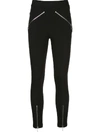 ALEXANDER WANG T HIGH-WAISTED CHAIN ZIPPER SKINNY TROUSERS