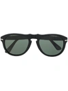Persol Aviator-style Sunglasses In Black
