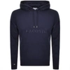 LACOSTE PULLOVER LOGO HOODIE NAVY,127533