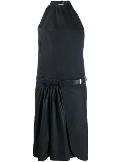 Zilver Open Back Dress In Recycled Polyester In Black