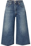 CITIZENS OF HUMANITY EMILY CROPPED HIGH-RISE WIDE-LEG JEANS