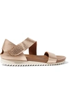 Pedro Garcia Jedda Metallic Textured-leather Sandals In Pink