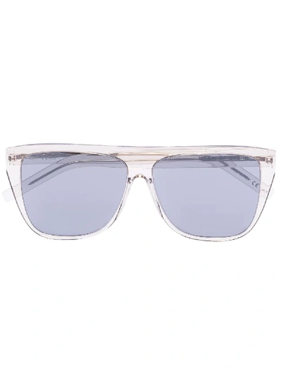 Saint Laurent Sl 1 Square Sunglasses In Grey