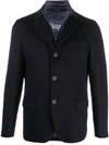 Herno Down Layered Blazer In Blue