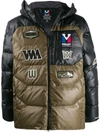 WHITE MOUNTAINEERING LOGO PATCH PADDED JACKET