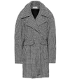 BALENCIAGA HOUNDSTOOTH WOOL AND CASHMERE COAT,P00418242