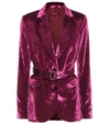 SIES MARJAN TERRY BELTED VELVET BLAZER,P00436557