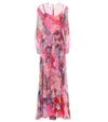 VALENTINO FLORAL SILK-CHIFFON GOWN,P00441085