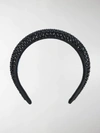 Prada Women's Crystal-embellished Silk-satin Headband In Black