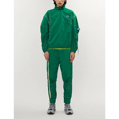 Ader Error Ae Funnel-neck Shell Jacket In Green