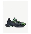 Balenciaga Track.2 Open Sneakers In Blk/green