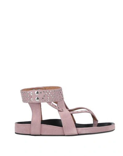 Isabel Marant Toe Strap Sandals In Pastel Pink