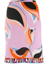Emilio Pucci Printed Straight Skirt In Pink