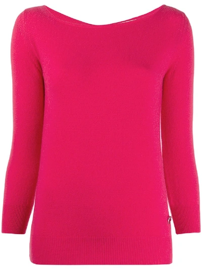 Emilio Pucci Boat Neck Knitted Top In Pink