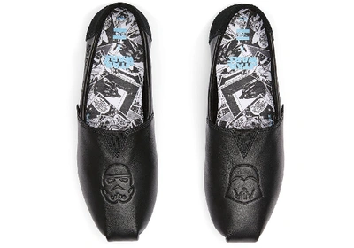 Toms Black Star Wars Leather Darth Vader Emboss Women's Classics Slip-on Shoes