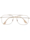 Victoria Beckham Oversized Pilot-frame Glasses In Gold