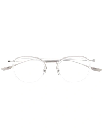 Dita Eyewear Oval Frame Glasses In 银色