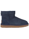 Ugg Classic Mini Ii Suede Ankle Boots In Navy