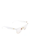 BOTTEGA VENETA WHITE ACETATE CLUBMASTER SUNGLASSES