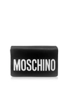 MOSCHINO SIGNATURE LEATHER SHOULDER BAG,11155195