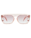 FENDI Crystal Logo Square Sunglasses,060048854119