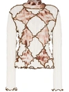 ASAI TIE-DYE DIAMOND PANEL TURTLENECK