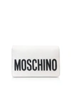 MOSCHINO SIGNATURE LEATHER SHOULDER BAG,11155194