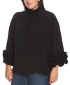 VINCE CAMUTO PLUS SIZE RUFFLE SLEEVE BLOUSE