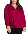 VINCE CAMUTO PLUS SIZE WRAP-FRONT BLOUSE