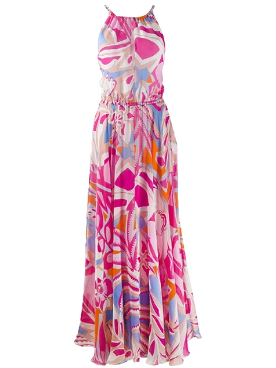 Emilio Pucci Printed Long Dress In Pink