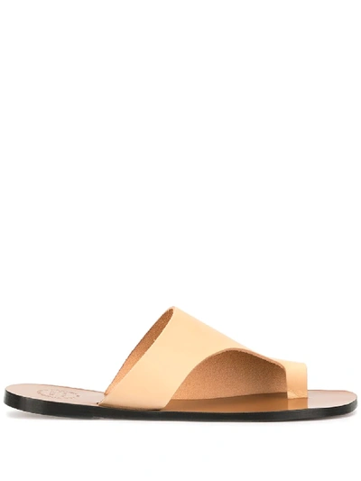 Atp Atelier Toe Strap Sandals In Brown