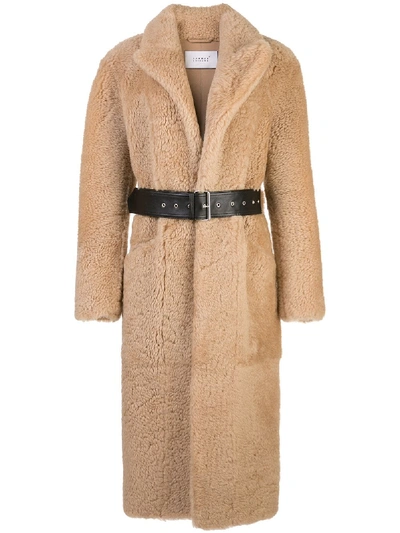 Common Leisure Lovefire Shearling Coat In Neutrals