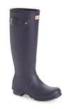 Hunter Women's Original Tour Packable Rain Boots In Aubergine Purple
