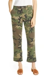 TRAVE GWEN CAMOUFLAGE STRAIGHT LEG PANTS,055-031-060