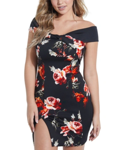 Guess Luisa Off-the-shoulder Dress In Garden Print