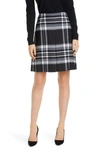 HUGO BOSS VASANDA GLEN PLAID STRETCH WOOL SKIRT,5041368696000