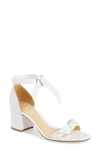 Alexandre Birman Malica 60mm Block Heel Sandals In White