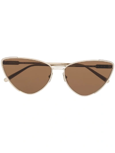 Ferragamo Cat-eye Frame Sunglasses In Gold