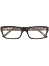 Balenciaga Bb0065o Rectangular-frame Glasses In Braun