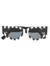 VALENTINO ROCKSTUD STRIPED CAT-EYE FRAME SUNGLASSES