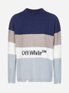 OFF-WHITE LOGO COLOR-BLOCK WOOL SWEATER