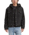 Levi's Levis Men's Big & Tall Hooded Trucker Denim Jacket In Cast Iron
