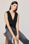 Lna Essential Cotton Lyle Sleeveless In Black