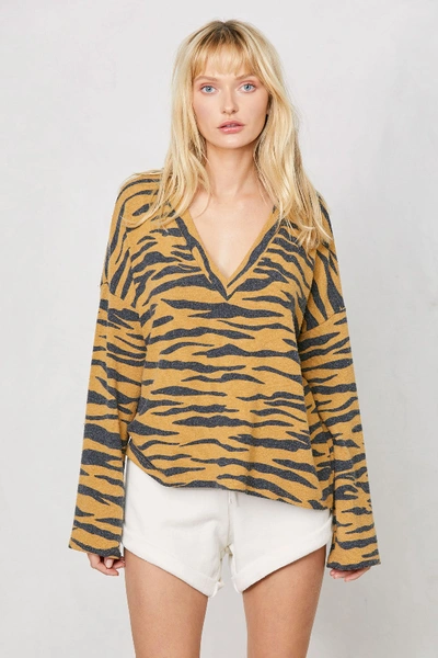 Lna Brushed Tiger Nala Sweater In Tiger Print