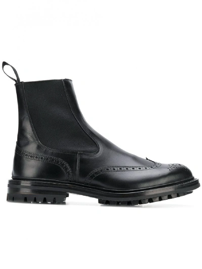 Tricker's Leather Ankle Boots In Black